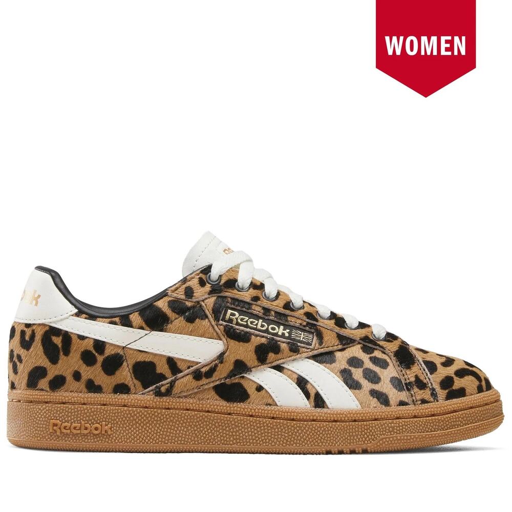 NWT Women's Reebok Club C Grounds UK Shoes - Cheetah Size 6 EURO 36 - Picture 2 of 5